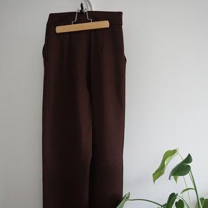 H&M Dark Brown Wide Leg Trousers